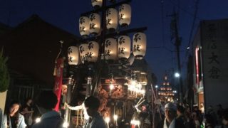 石取祭の夜の祭車